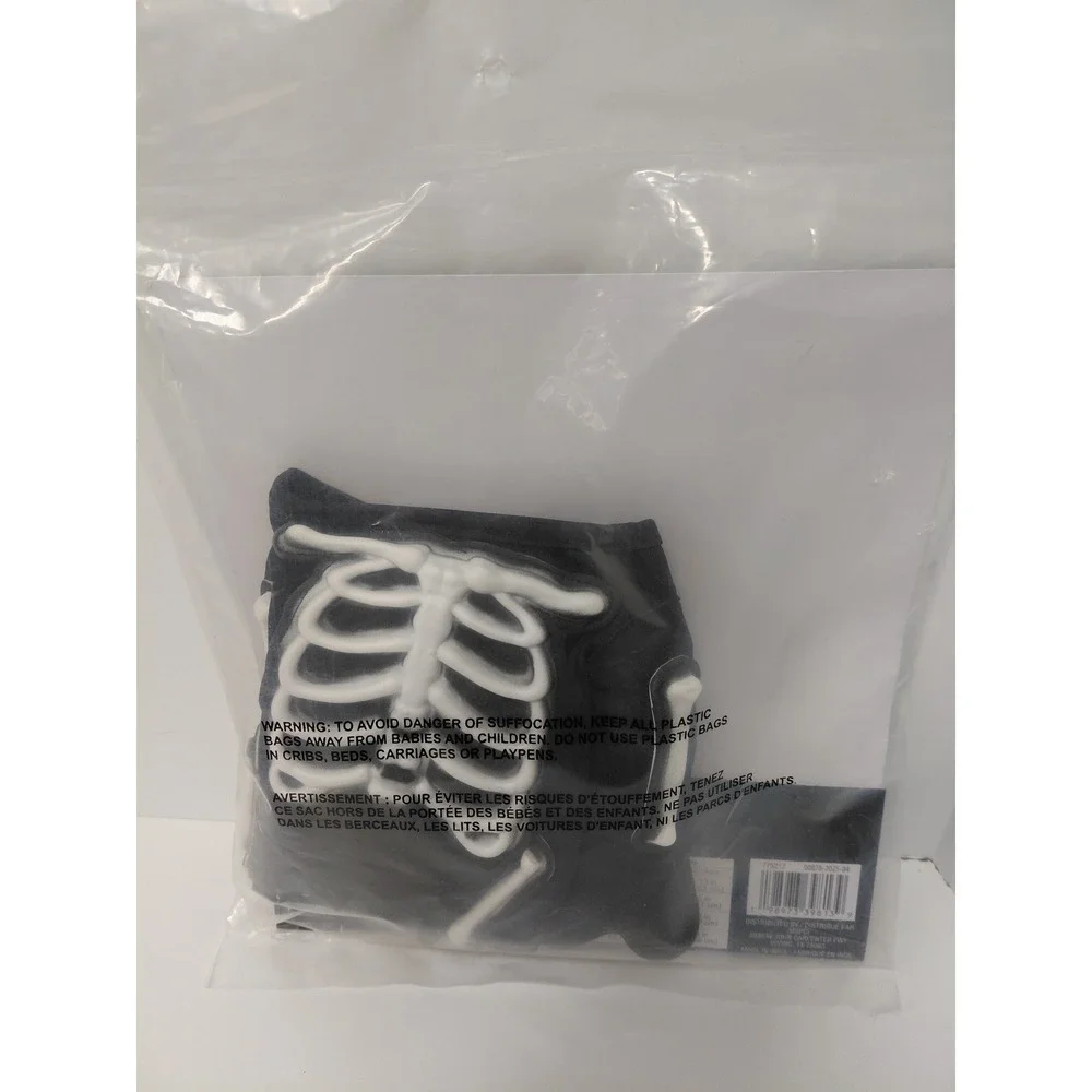 Ashland Halloween Skeleton Dog Costume XS Black White New‎